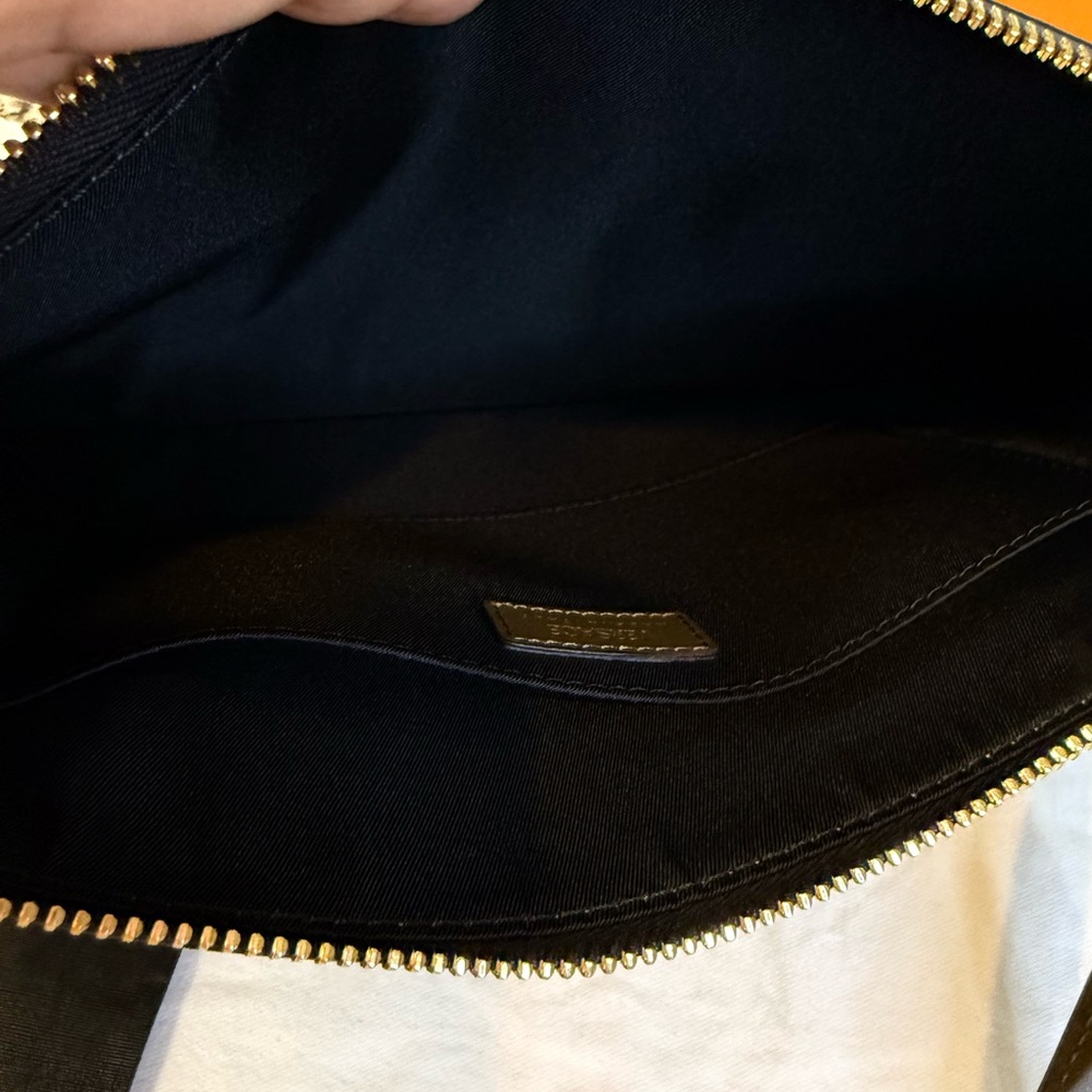 Versace Olive Green Clutch with Gold Medallion - Picture 3 of 4